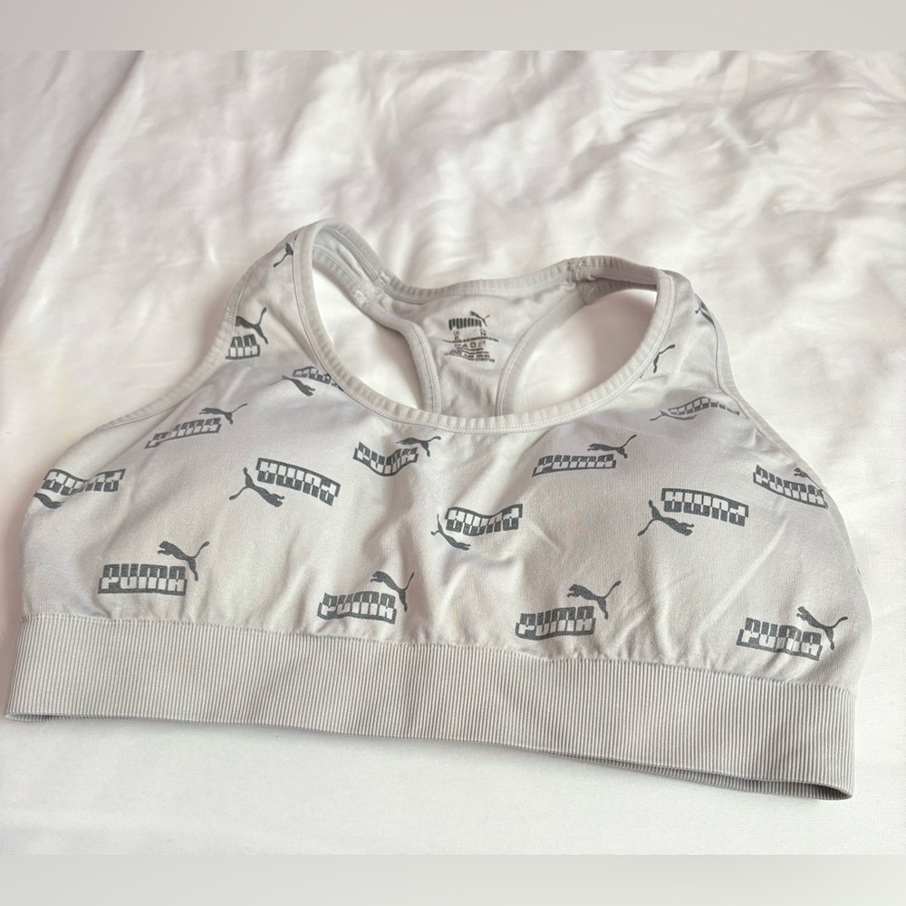 Puma Light Gray Athletic Bra